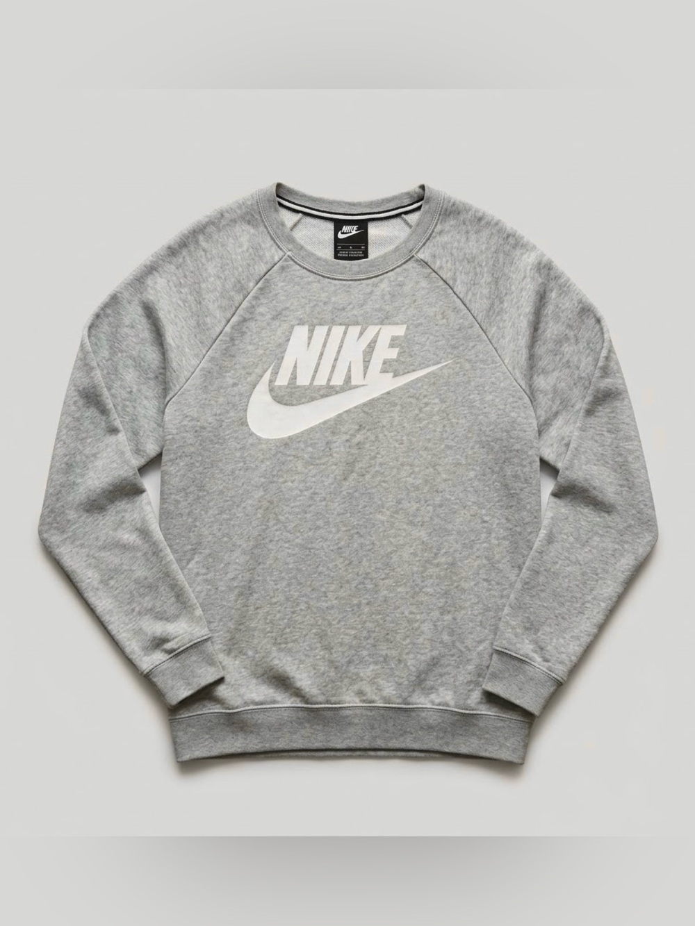 Nike Light Grey Crewneck Sweatshirt with White Logo